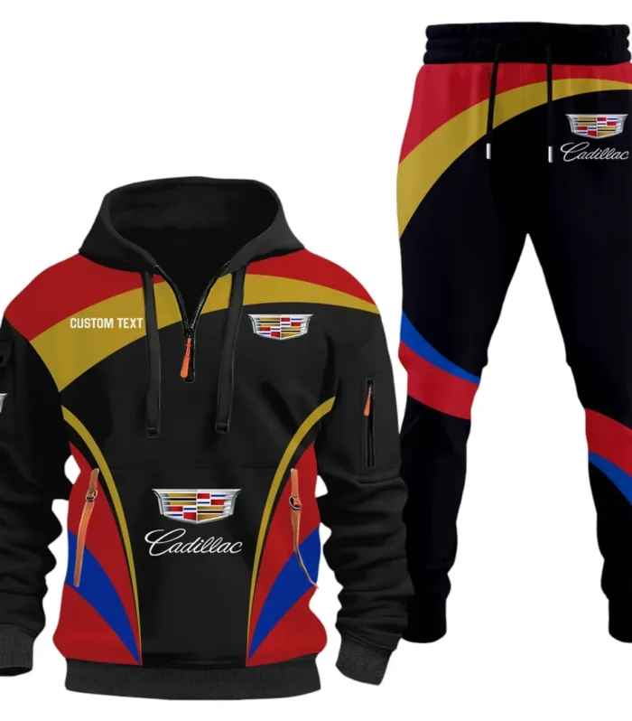 Urban Cruiser Hoodie Half Zip x Sweatpants Set, Automotive Streetwear Hoodie Set CAR514100925002
