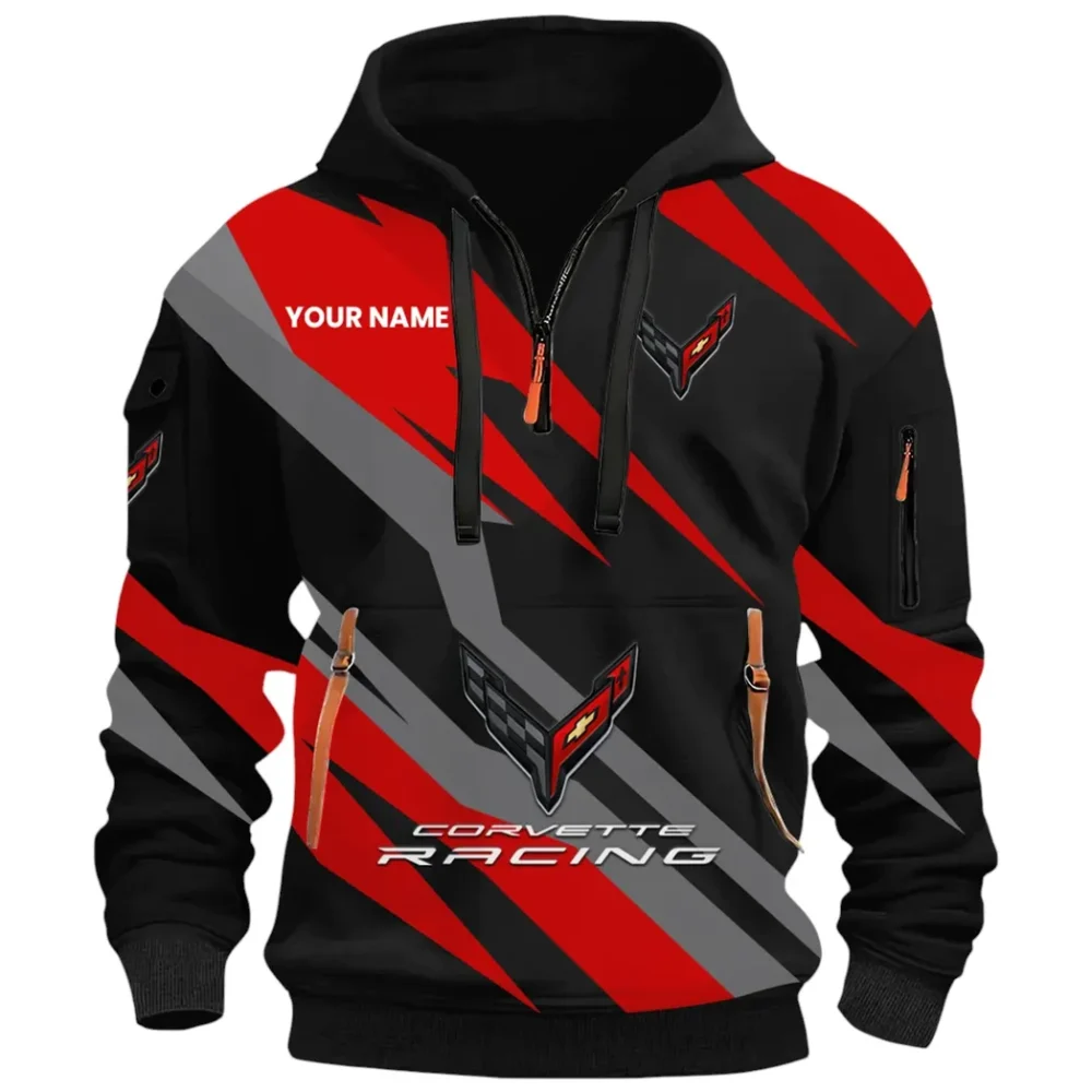 Sports Icon Hoodie Half Zip 3D Print, Adventure-Ready Comfortable Hoodie CAR514100925003 - Image 2