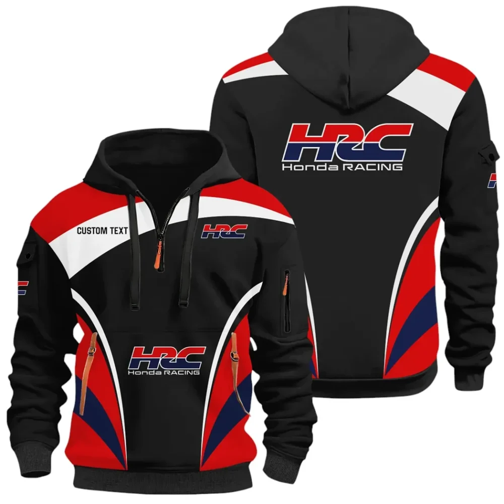 Racing Car Hoodie Half Zip x Sweatpants Set, 3D Printed Driver's Outfit CAR514100925005 - Image 2