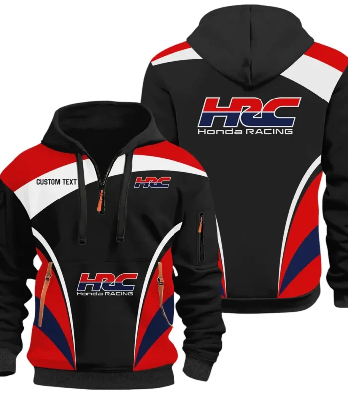 Racing Car Hoodie Half Zip 3D Print, Rugged & Comfortable Streetwear Outfit CAR514100925005