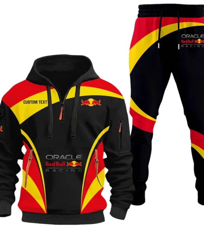 Racing Car Hoodie Half Zip x Sweatpants Set, Everyday Gearhead Hoodie Combo CAR514100925007