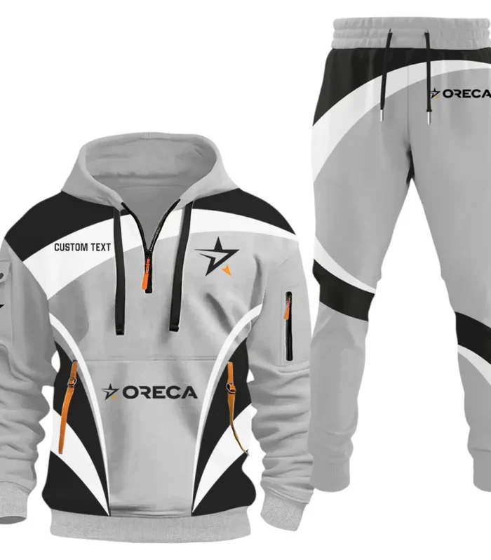 Racing Car Hoodie Half Zip x Sweatpants Set, Ride-Inspired Half-Zip Hoodie Set CAR514100925013