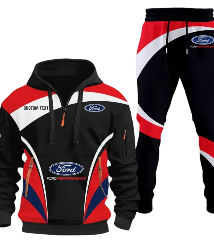 Durable Spirit Hoodie Half Zip x Sweatpants Set, Ride-Inspired Half-Zip Hoodie Set CAR514100925017