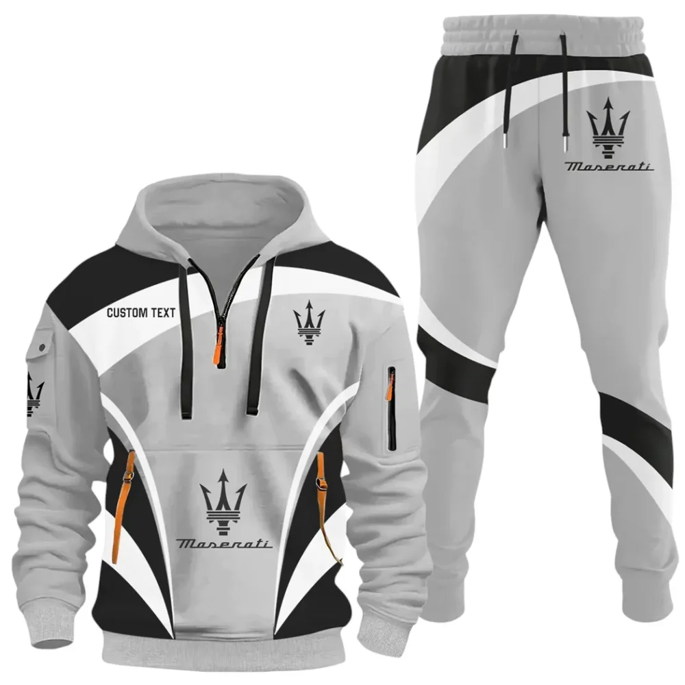 Luxury Coupe Hoodie Half Zip x Sweatpants Set, Ride-Inspired Half-Zip Hoodie Set CAR514100925022