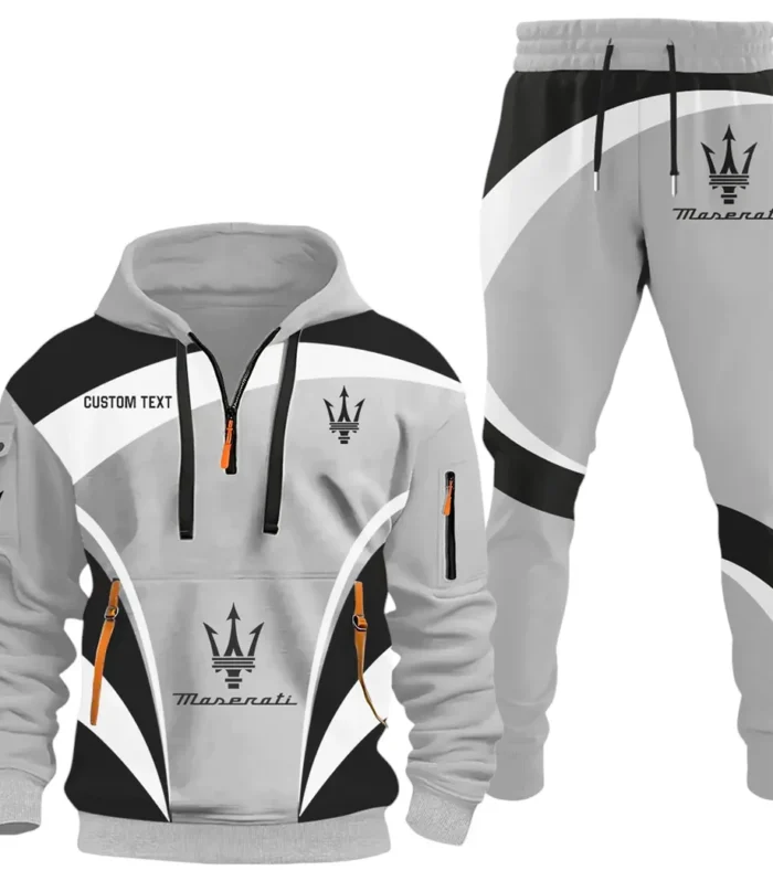 Luxury Coupe Hoodie Half Zip x Sweatpants Set, Ride-Inspired Half-Zip Hoodie Set CAR514100925022