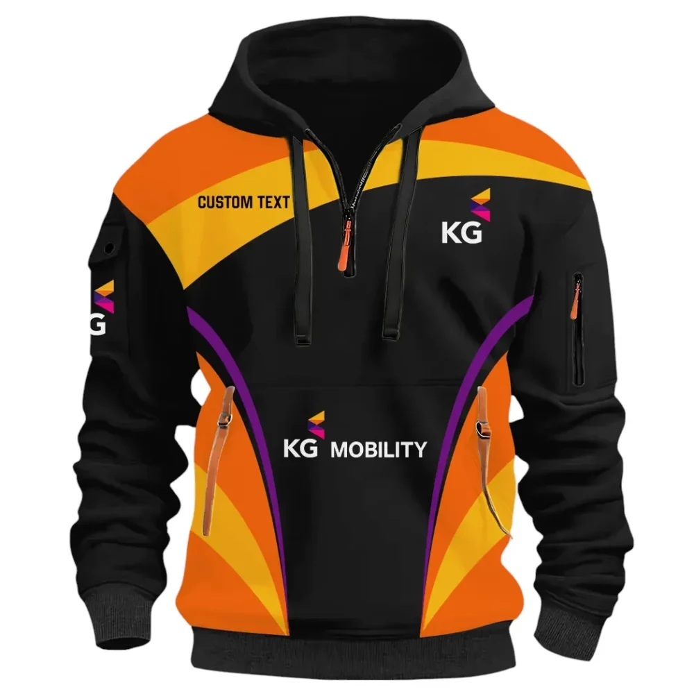 Racing Motor Hoodie Half Zip 3D Print, Sporty Urban Hoodie Style CAR514100925023 - Image 2