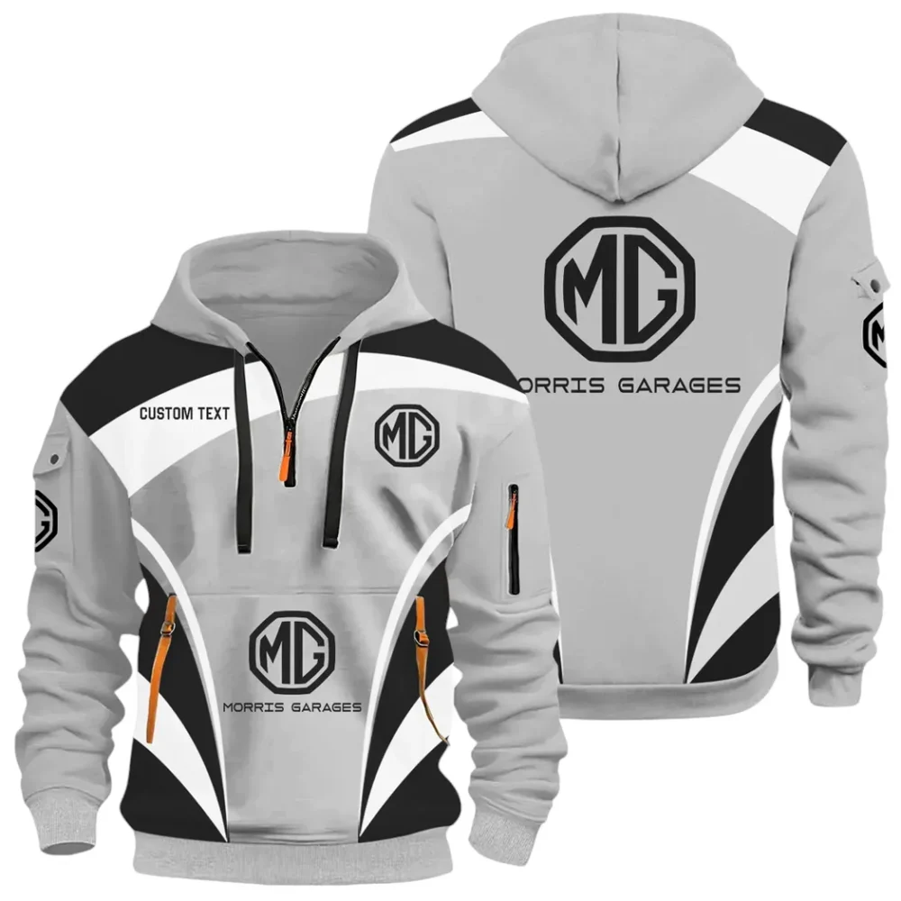 Performance Car Hoodie Half Zip x Sweatpants Set, Sporty Auto-Inspired Tracksuit CAR514100925024 - Image 2