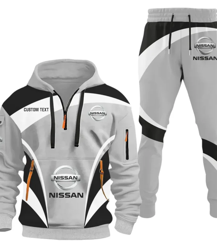 Compact Car Hoodie Half Zip x Sweatpants Set, 3D Printed Car Hoodie Set CAR514100925025
