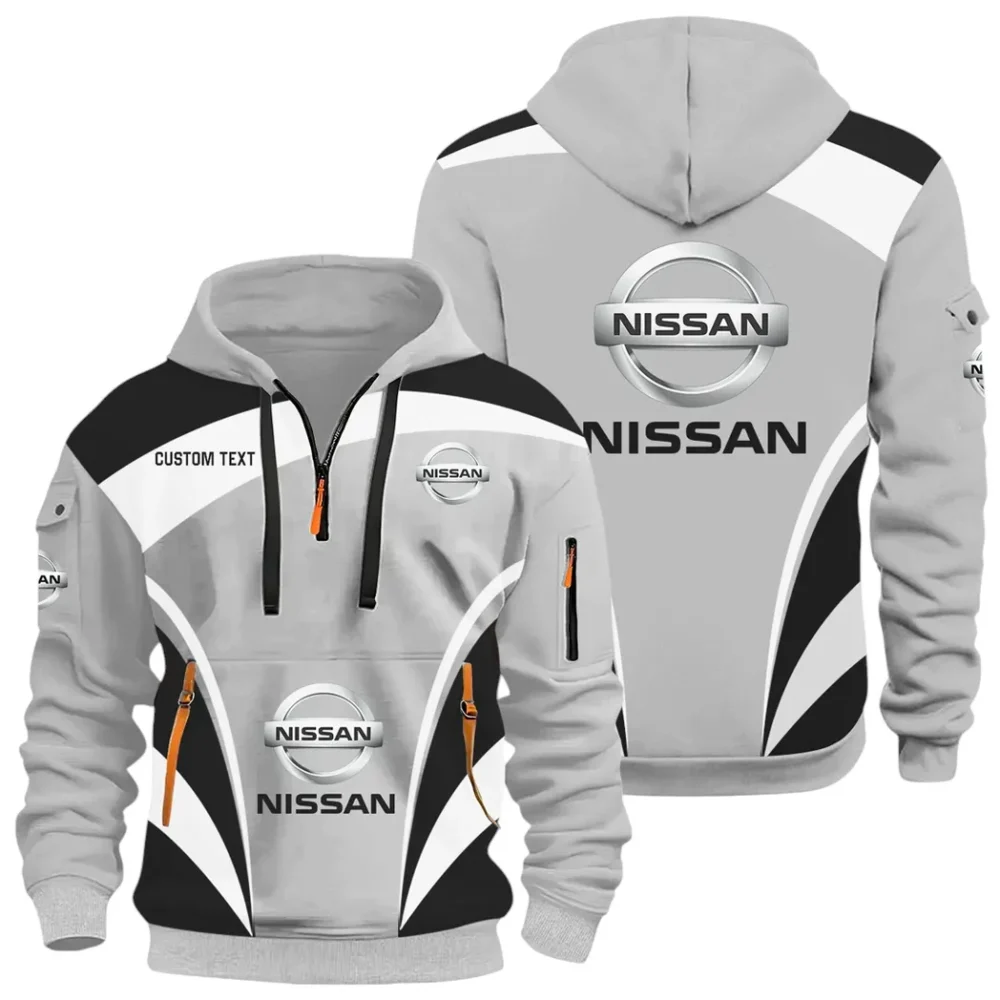 Compact Car Hoodie Half Zip 3D Print, Sporty Everyday Wear Hoodie CAR514100925025