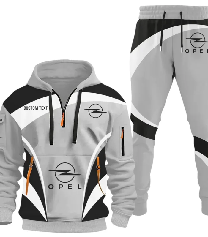 Mid-Size Auto Hoodie Half Zip x Sweatpants Set, High-Performance Driver Tracksuit CAR514100925026