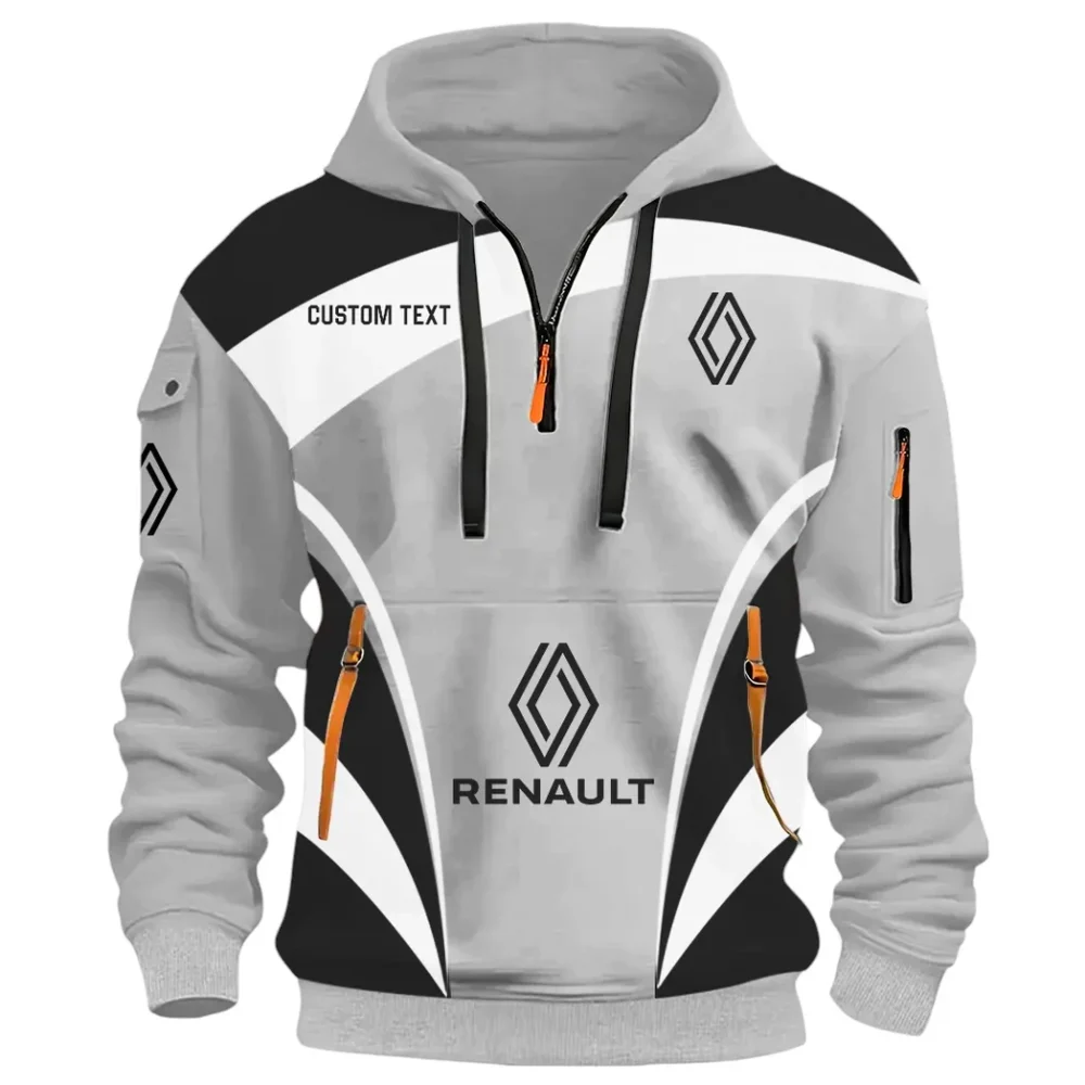 French Car Hoodie Half Zip 3D Print, Comfortable Street Hoodie CAR514100925027 - Image 2