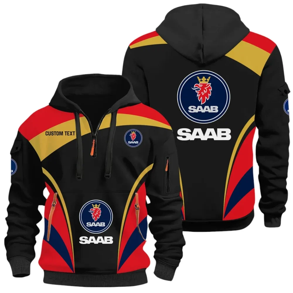 Utility Auto Hoodie Half Zip x Sweatpants Set, Street-Ready Automotive Tracksuit CAR514100925028 - Image 2