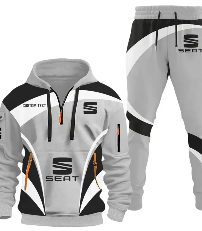 Small SUV Hoodie Half Zip x Sweatpants Set, Custom Car Enthusiast Outfit CAR514100925029