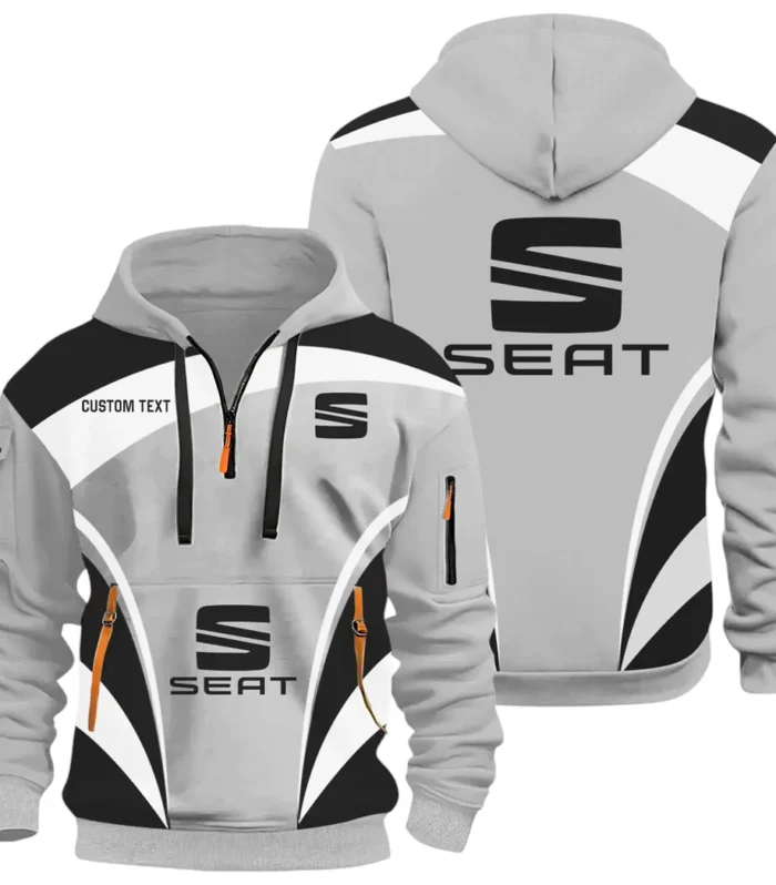 Small SUV Hoodie Half Zip 3D Print, Rugged Sporty Streetwear Hoodie CAR514100925029