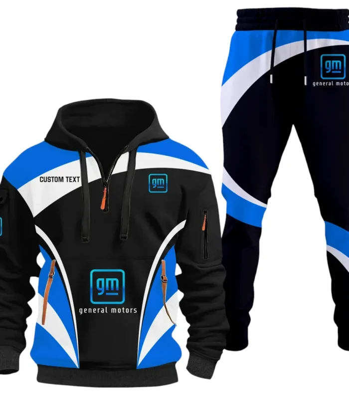 Motor Vehicle Maker Hoodie Half Zip x Sweatpants Set, 3D Printed Driver's Outfit CAR514100925030