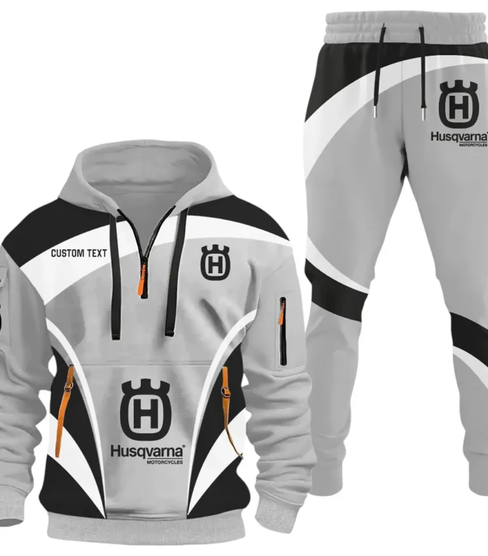 High-Performance Car Hoodie Half Zip x Sweatpants Set, Street-Ready Automotive Tracksuit CAR514100925032