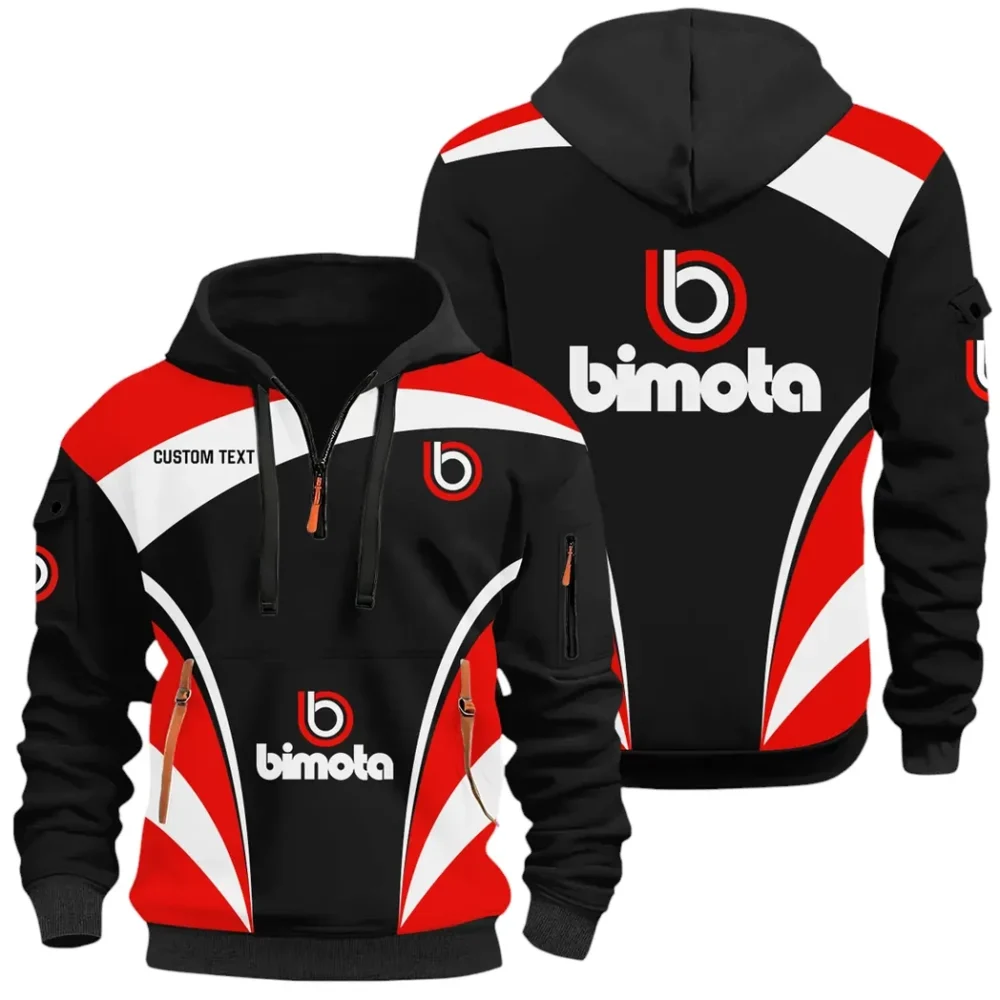 Road Racing Bike Hoodie Half Zip x Sweatpants Set, Street-Ready Automotive Tracksuit CAR514100925033 - Image 2