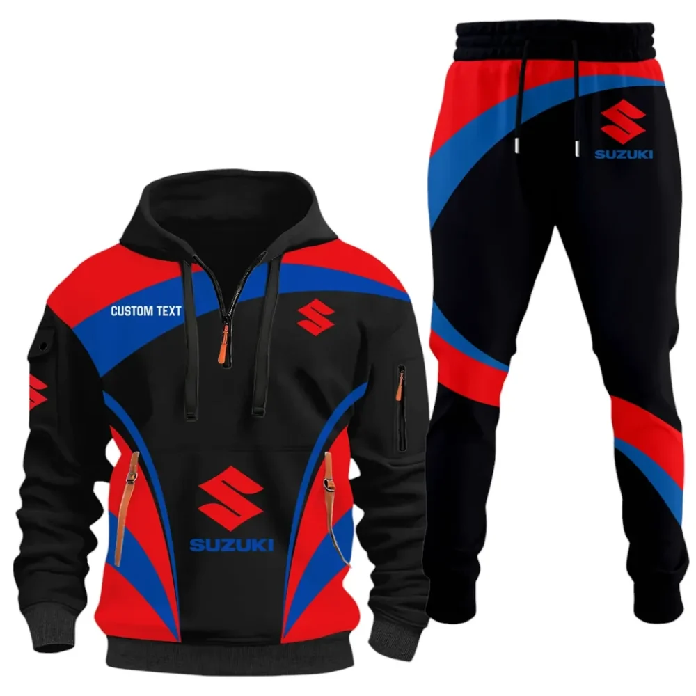 Superbike Hoodie Half Zip x Sweatpants Set, Performance Drive Hoodie Combo CAR514100925034