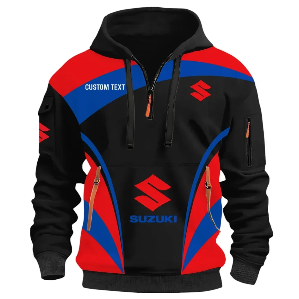 Superbike Hoodie Half Zip 3D Print, Sporty & Casual Everyday Wear Hoodie CAR514100925034 - Image 2