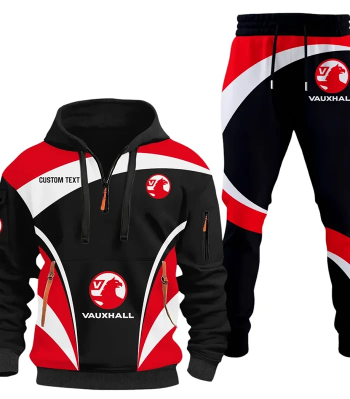 Small City Car Hoodie Half Zip x Sweatpants Set, 3D Printed Car Hoodie Set CAR514100925037