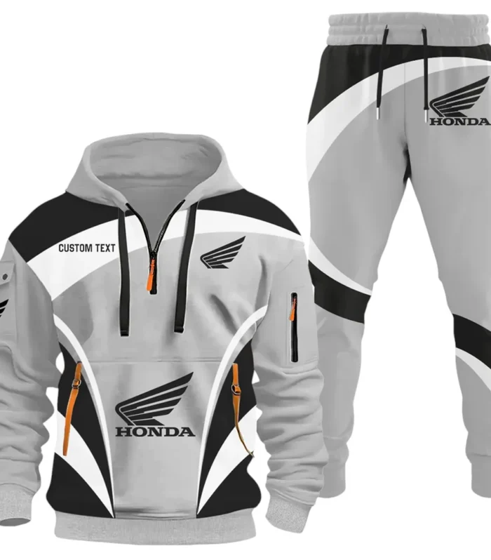 Cruiser Hoodie Half Zip x Sweatpants Set, Automotive Streetwear Hoodie Set CAR514100925038