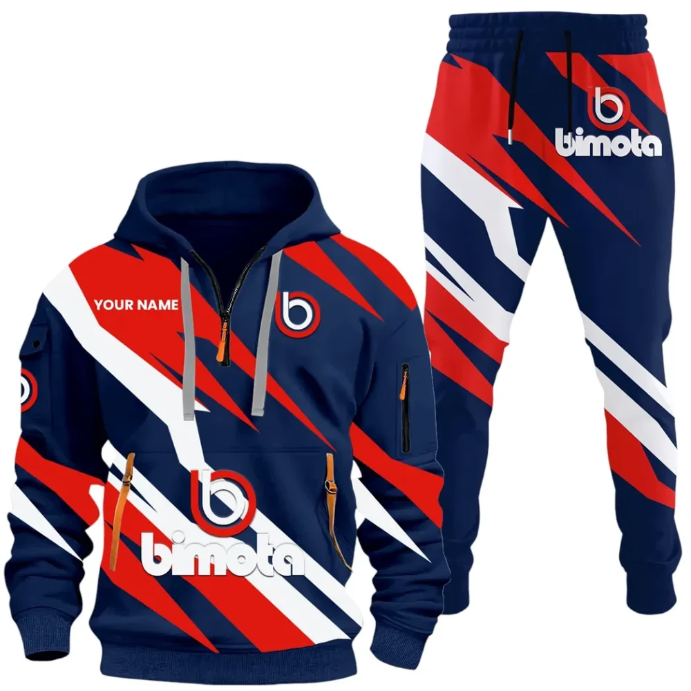 Road Racing Bike Hoodie Half Zip x Sweatpants Set, Performance Drive Hoodie Combo CAR514100925042