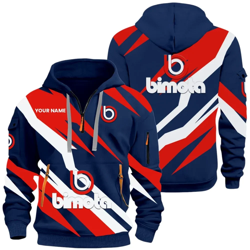 Road Racing Bike Hoodie Half Zip x Sweatpants Set, Performance Drive Hoodie Combo CAR514100925042 - Image 2