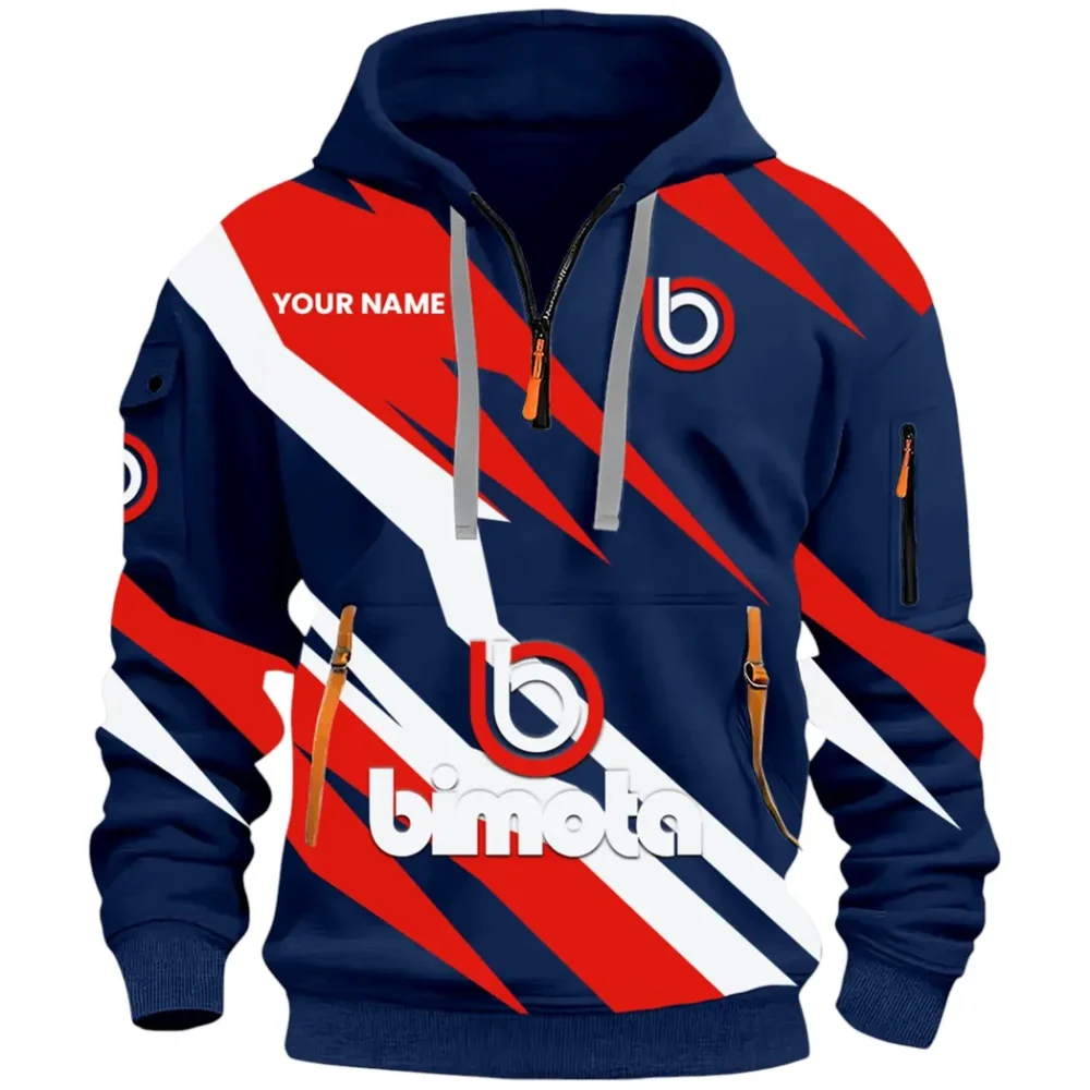 Road Racing Bike Hoodie Half Zip 3D Print, Comfortable Daily Wear CAR514100925042 - Image 2