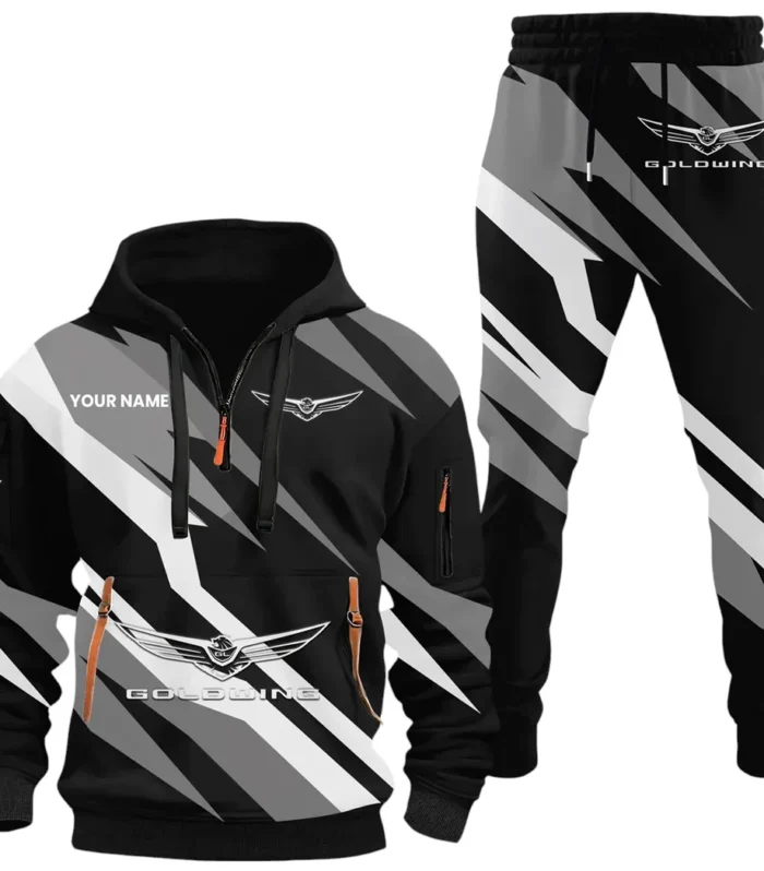 Touring Motorcycle Hoodie Half Zip x Sweatpants Set, Everyday Gearhead Hoodie Combo CAR514100925043