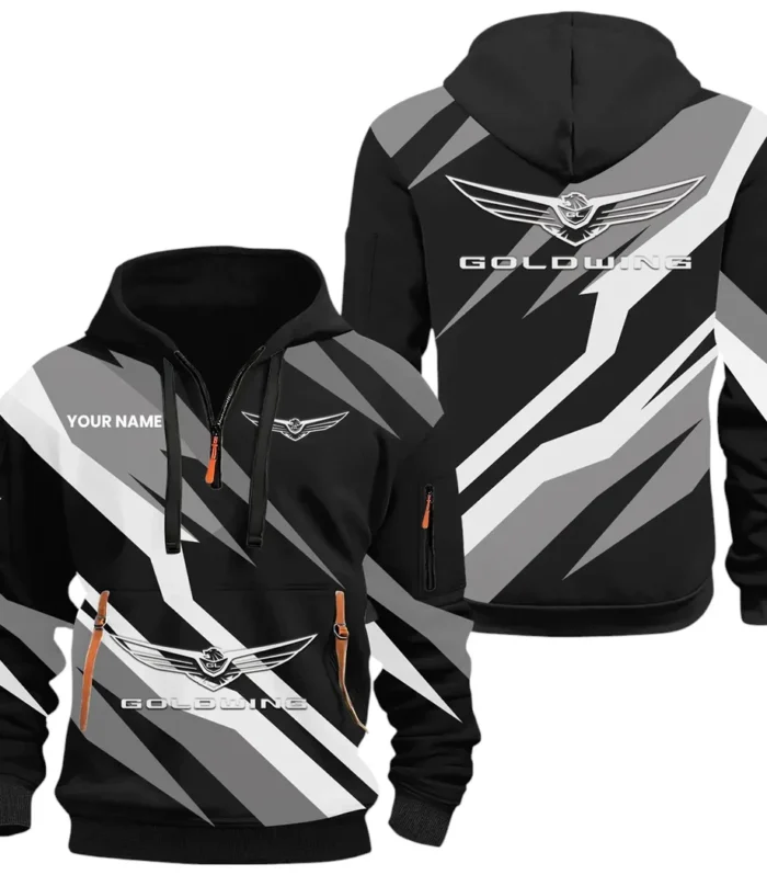 Touring Motorcycle Hoodie Half Zip 3D Print, Rugged Casual Hoodie CAR514100925043