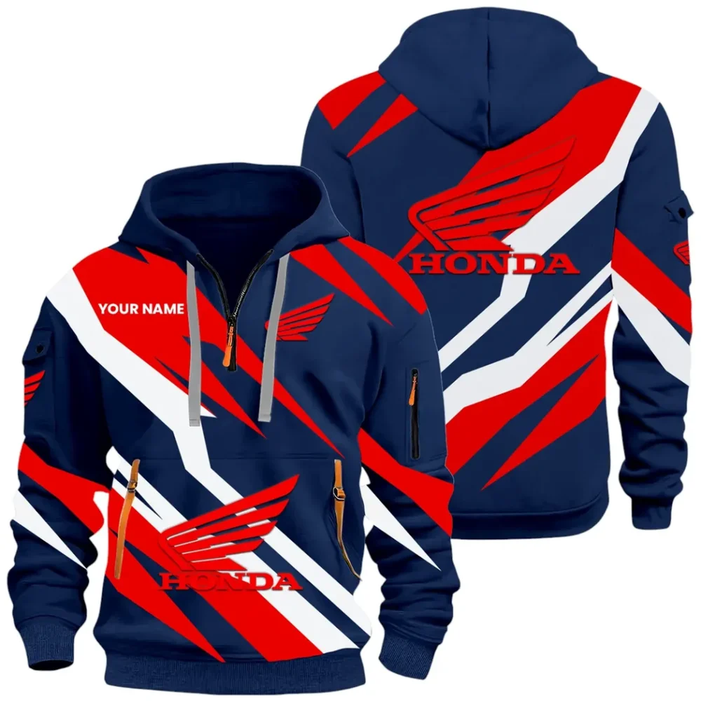 Adventure Motorbike Hoodie Half Zip 3D Print, Durable & Casual Streetwear CAR514100925044