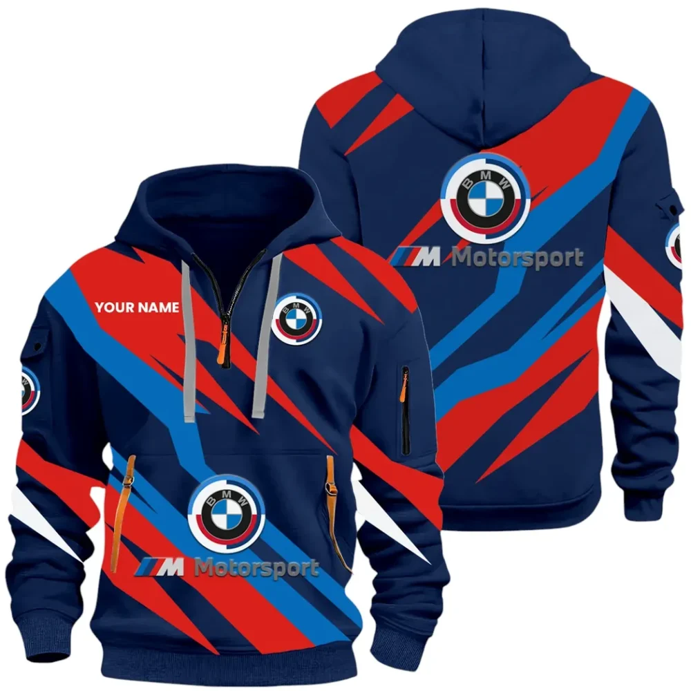 Racing Coupe Hoodie Half Zip 3D Print, Urban Casual Comfort Hoodie CAR514100925047