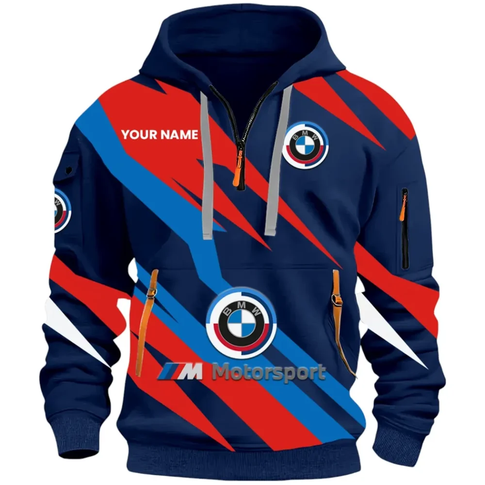 Racing Coupe Hoodie Half Zip 3D Print, Urban Casual Comfort Hoodie CAR514100925047 - Image 2