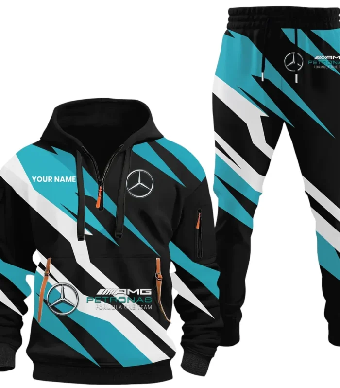 Lifestyle Ride Hoodie Half Zip x Sweatpants Set, 3D Printed Driver's Outfit CAR514100925048