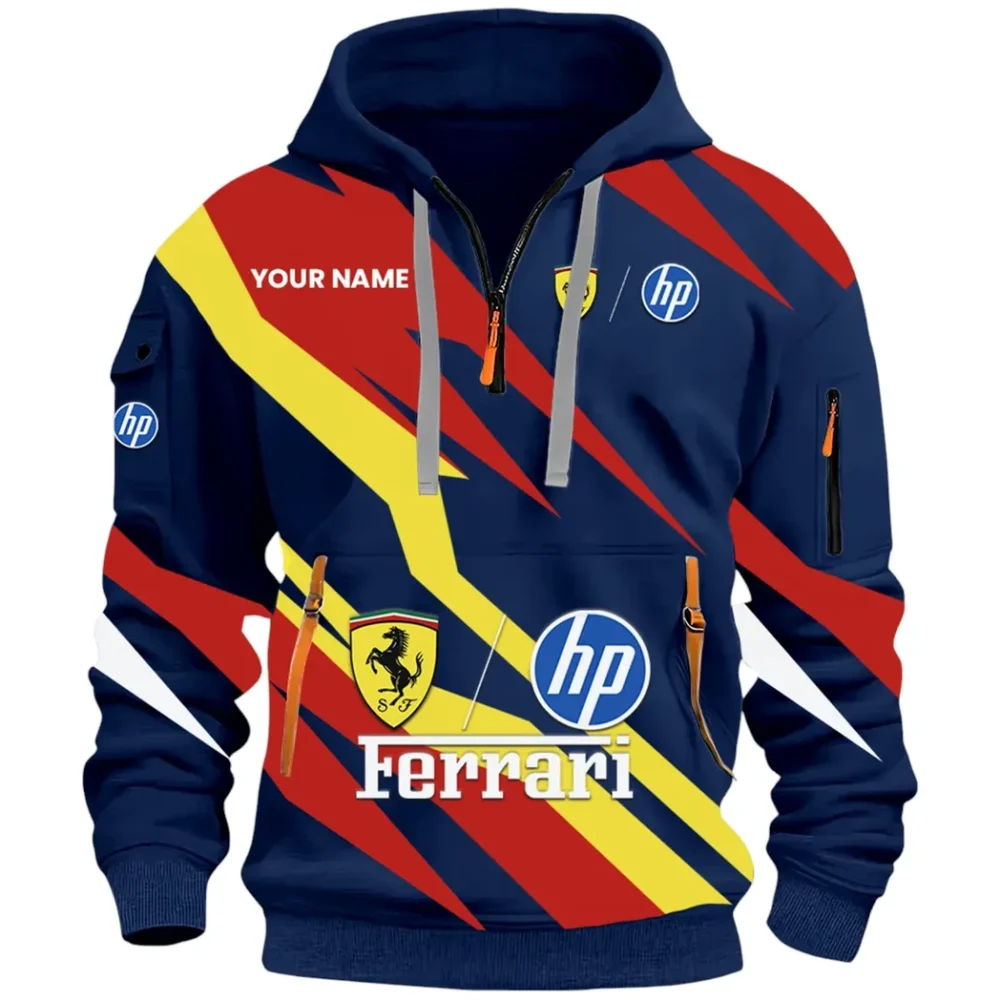 Racing Legend Hoodie Half Zip 3D Print, Comfortable Daily Hoodie CAR514100925050 - Image 2