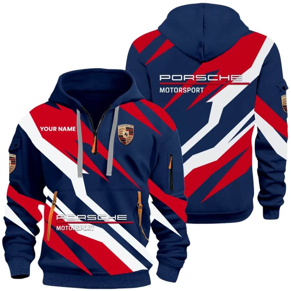 Turbo Sports Car Hoodie Half Zip x Sweatpants Set, All-Season Car Enthusiast Tracksuit CAR514100925053 - Image 2