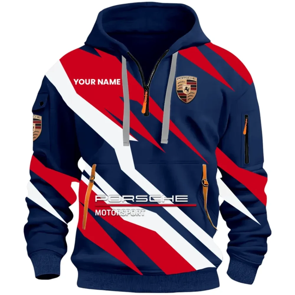 Turbo Sports Car Hoodie Half Zip 3D Print, Rugged Casual Fit Hoodie CAR514100925053 - Image 2