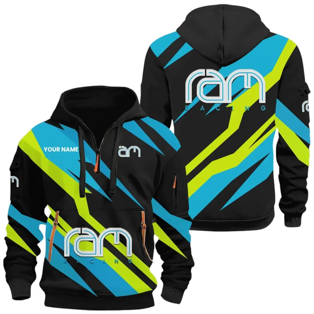 Tough Truck Brand Hoodie Half Zip x Sweatpants Set, Automotive Streetwear Hoodie Set CAR514100925054 - Image 2