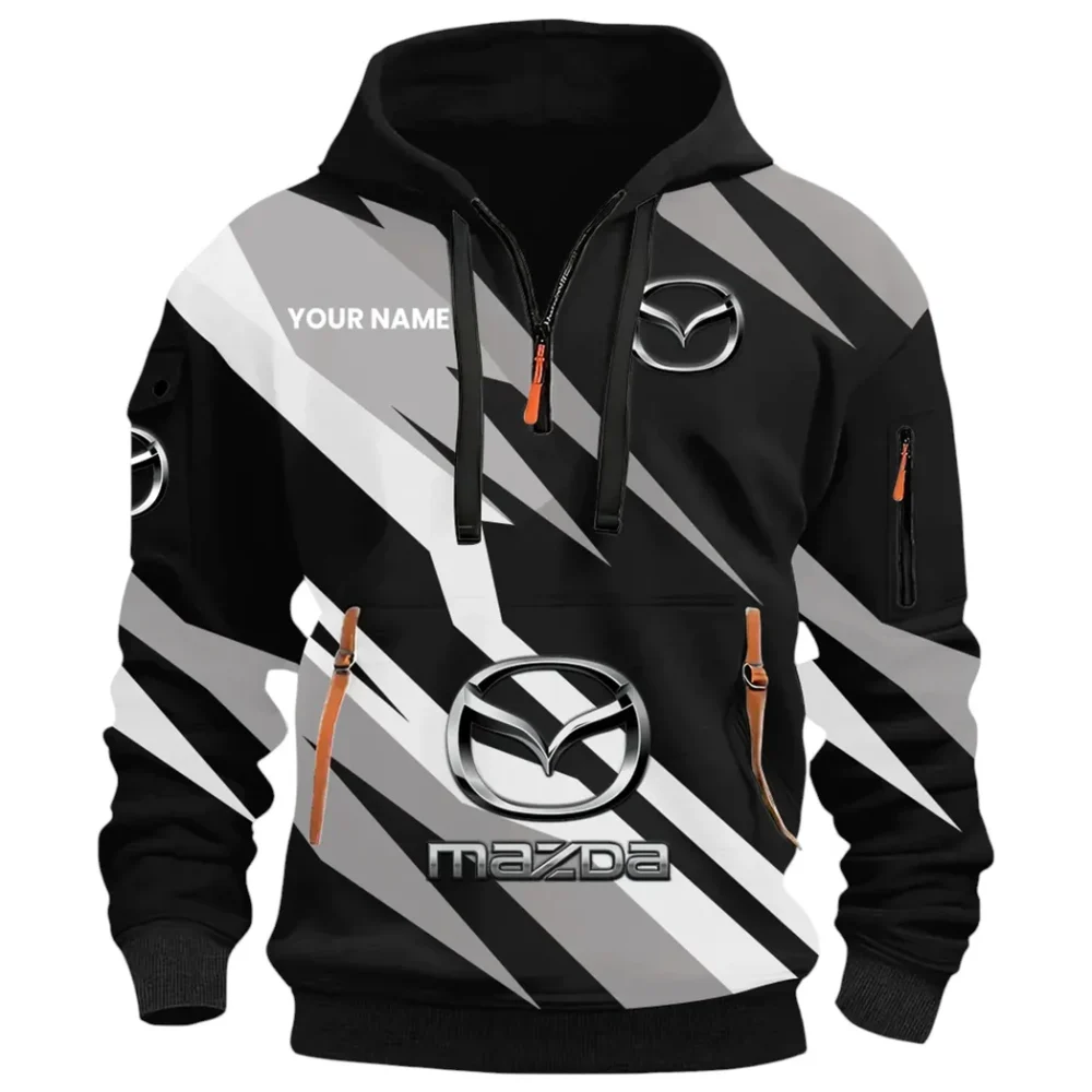 Sport Hatchback Hoodie Half Zip 3D Print, Sporty Everyday Wear Hoodie CAR514100925058 - Image 2