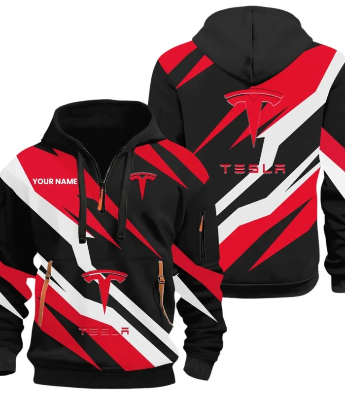 Battery-Powered Car Hoodie Half Zip 3D Print, Comfortable Street Hoodie CAR514100925060
