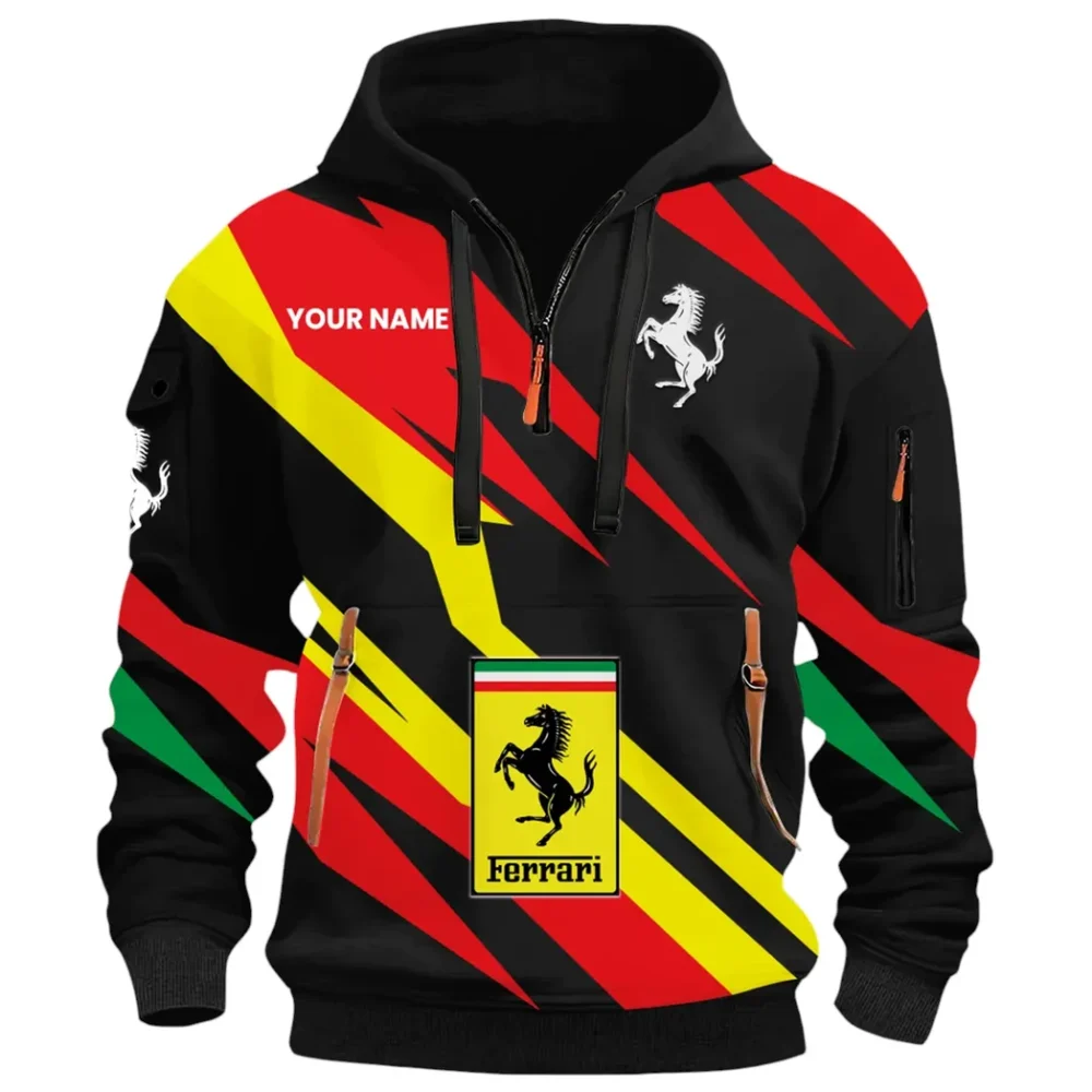 Track-Ready Sports Car Hoodie Half Zip 3D Print, Rugged Sporty Streetwear Hoodie CAR514100925062 - Image 2