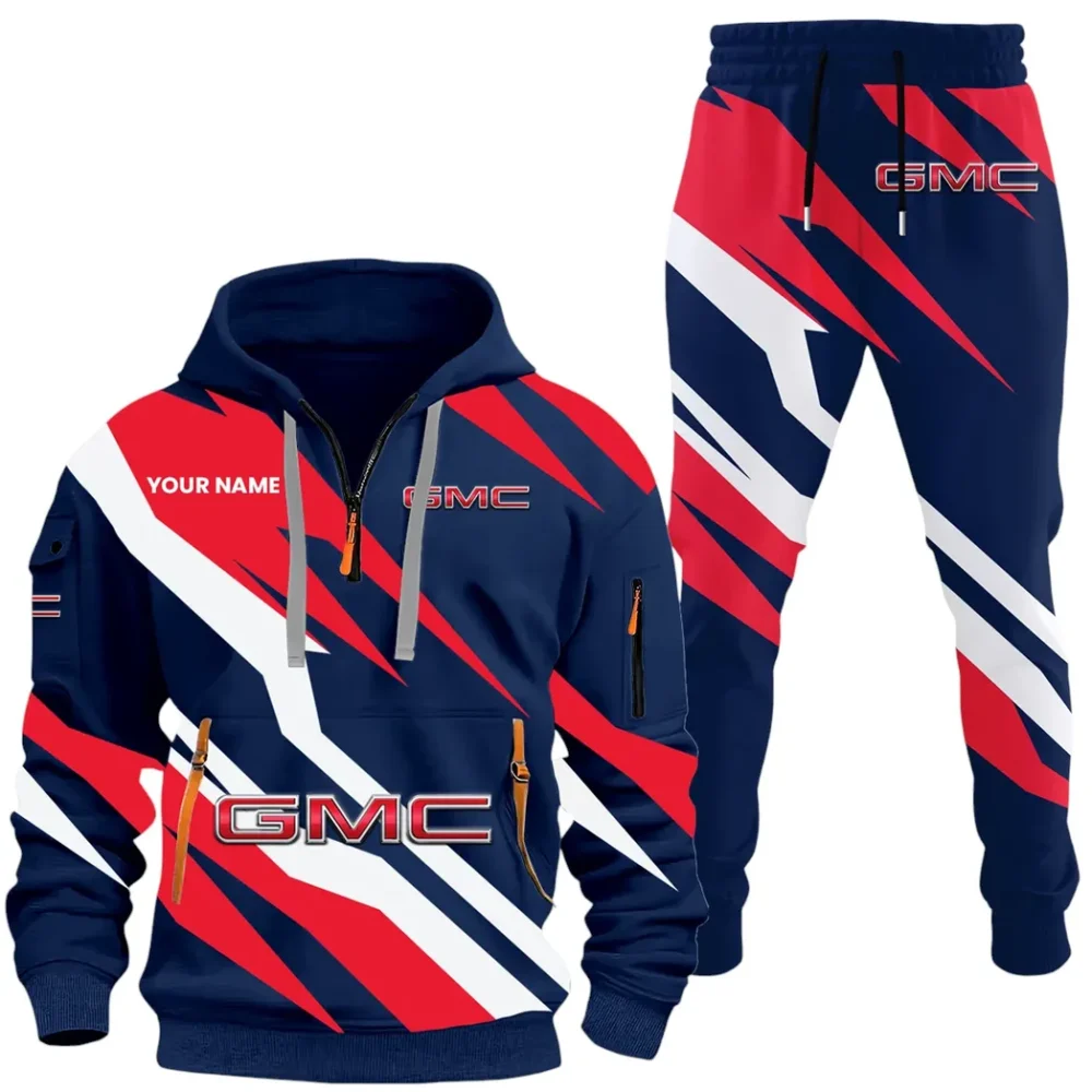 Hauling Truck Hoodie Half Zip x Sweatpants Set, Automotive Streetwear Hoodie Set CAR514100925064