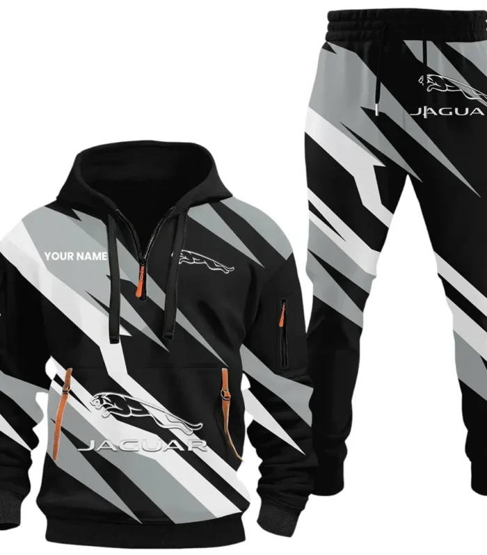 High-End Sedan Hoodie Half Zip x Sweatpants Set, Street-Ready Automotive Tracksuit CAR514100925066