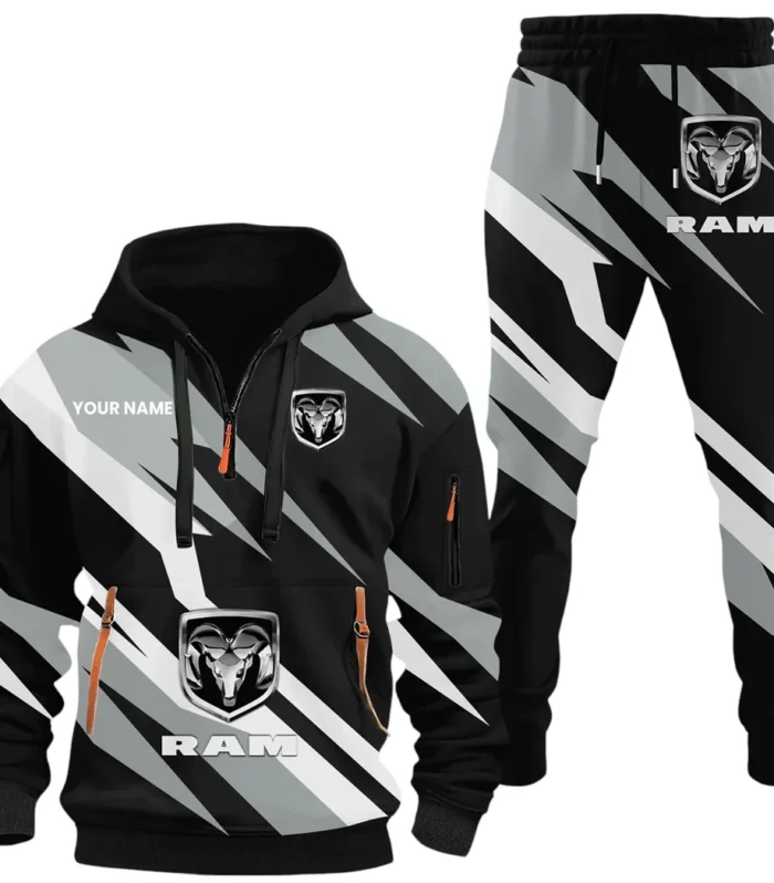Tough Truck Brand Hoodie Half Zip x Sweatpants Set, Road-Ready Hoodie and Jogger Set CAR514100925067
