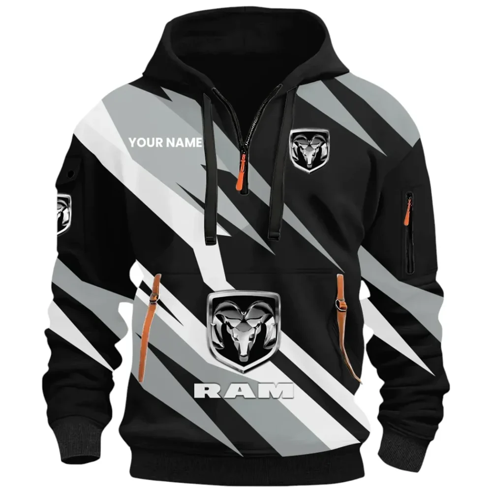 Tough Truck Brand Hoodie Half Zip 3D Print, Sporty & Casual Everyday Wear Hoodie CAR514100925067 - Image 2