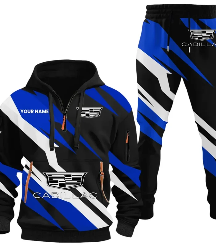 Elegant Touring Car Hoodie Half Zip x Sweatpants Set, Automotive Streetwear Hoodie Set CAR514100925071