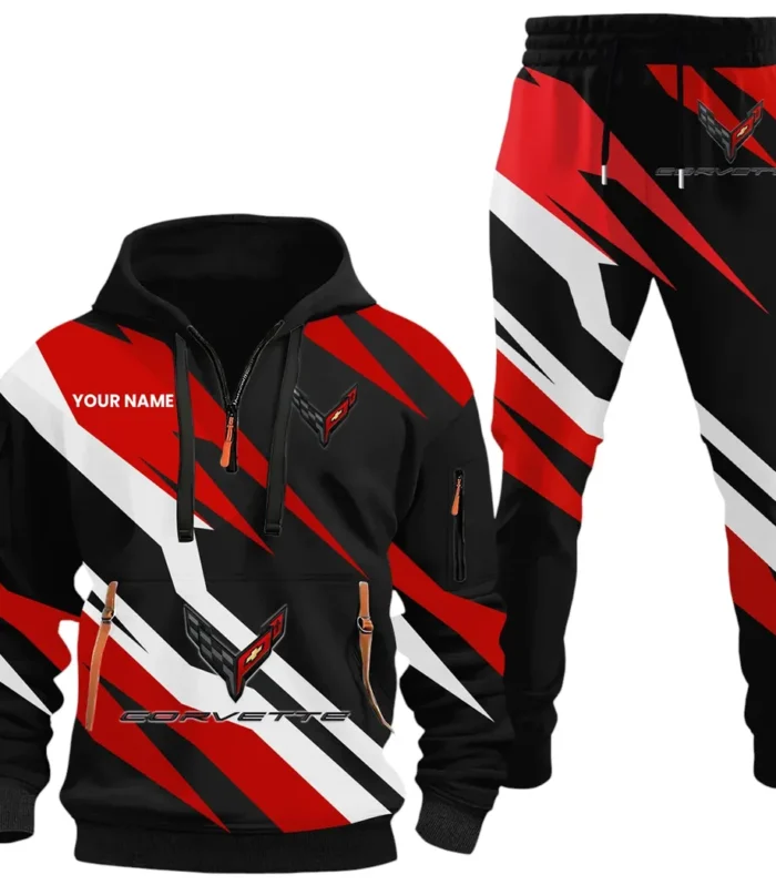 American Supercar Hoodie Half Zip x Sweatpants Set, Ride-Inspired Half-Zip Hoodie Set CAR514100925072