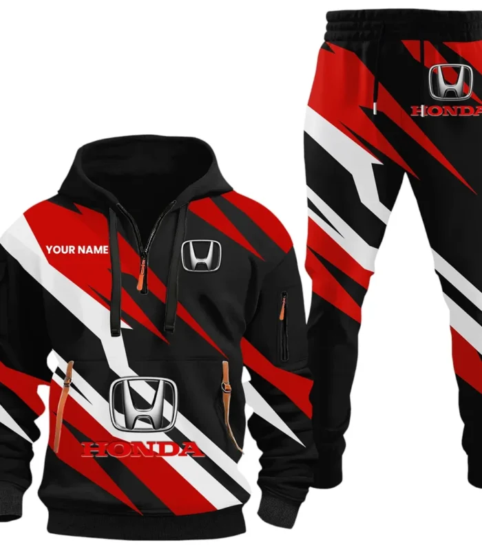 Crossover Hoodie Half Zip x Sweatpants Set, Performance Drive Hoodie Combo CAR514100925074
