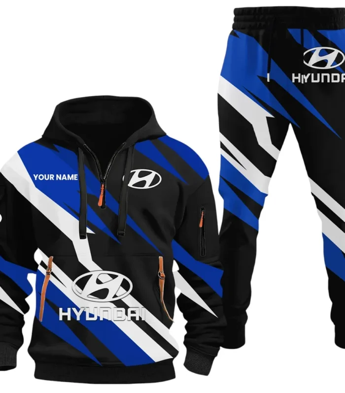 Family Car Hoodie Half Zip x Sweatpants Set, High-Performance Driver Tracksuit CAR514100925075