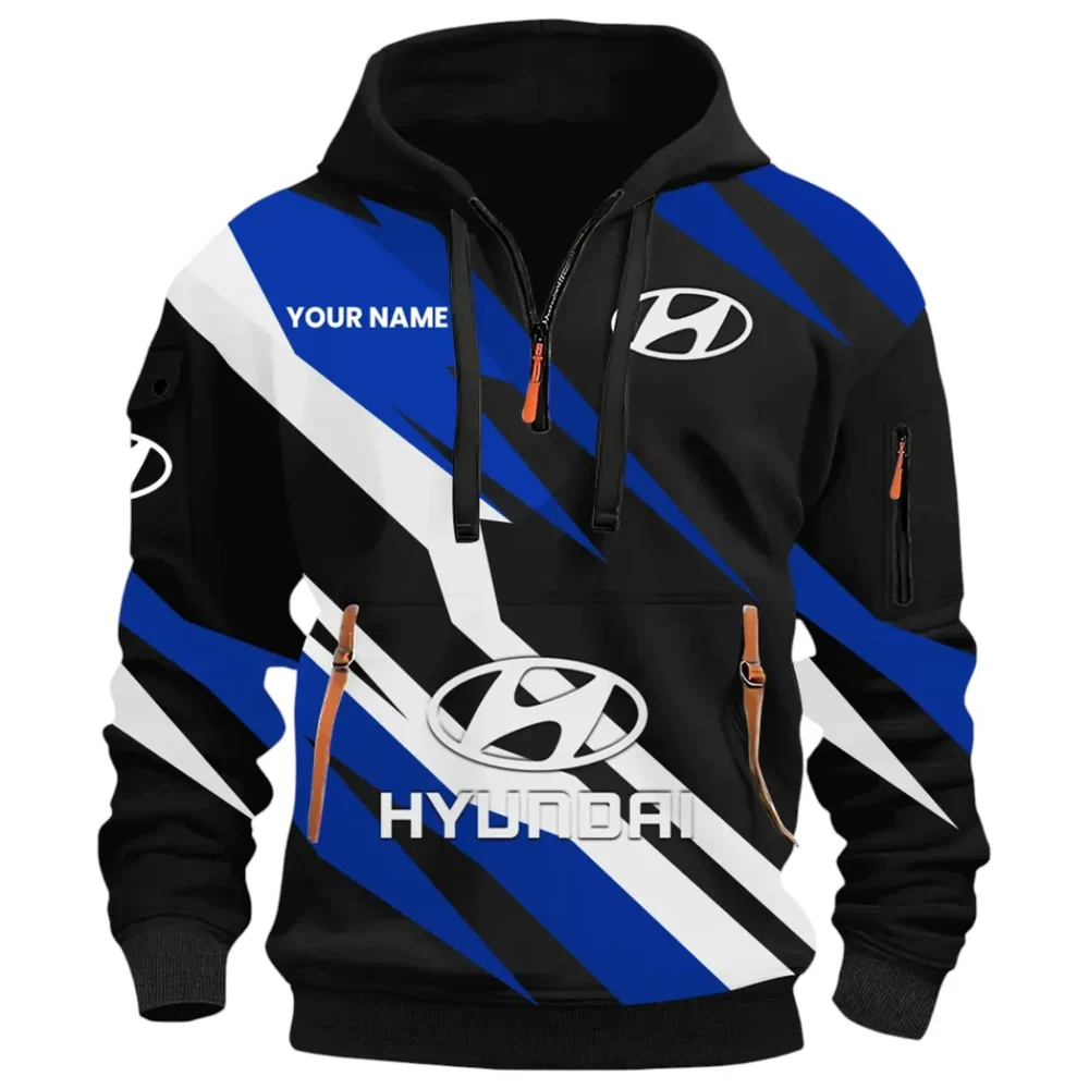 Family Car Hoodie Half Zip 3D Print, Comfortable Daily Wear CAR514100925075 - Image 2
